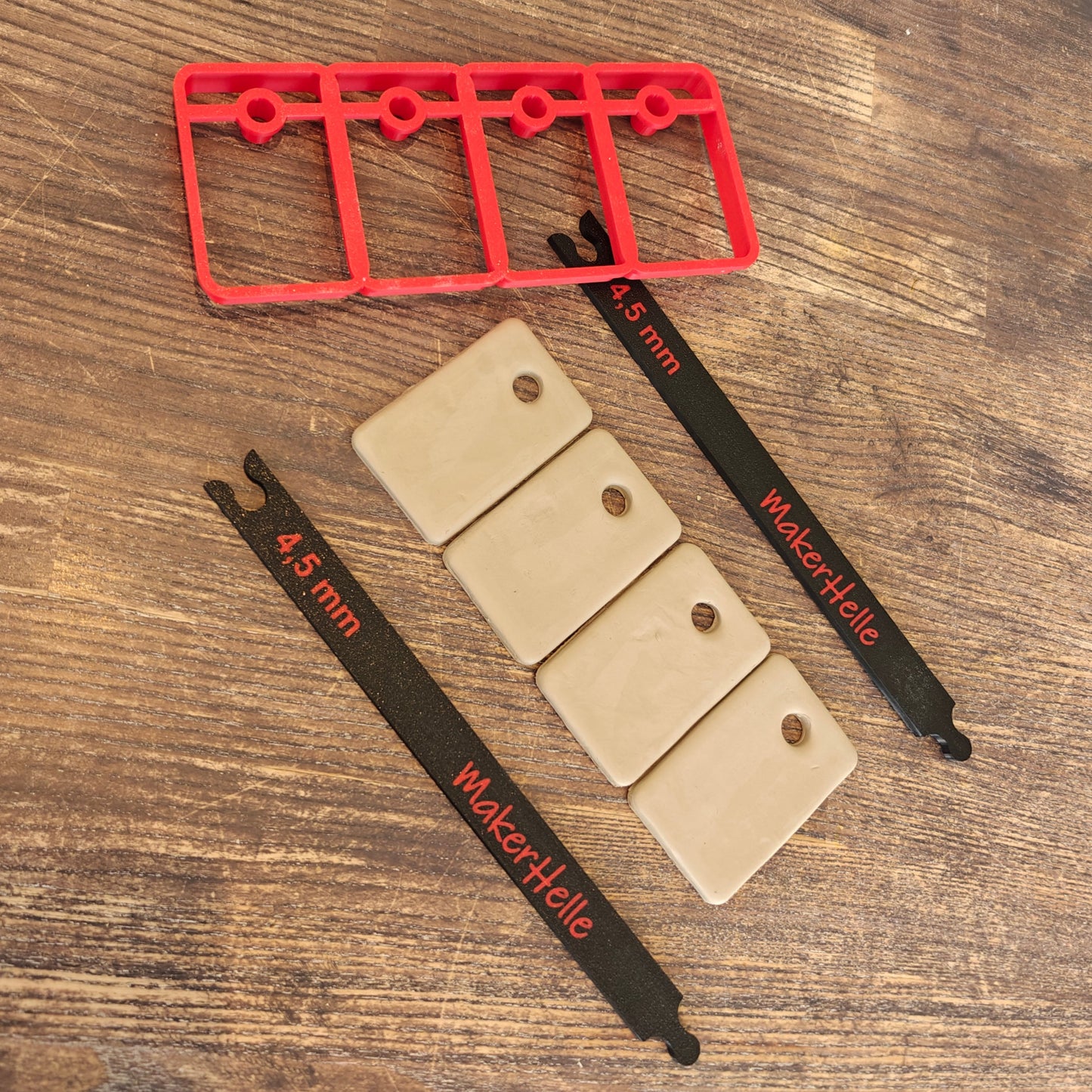 Udstikker til glasur prøver