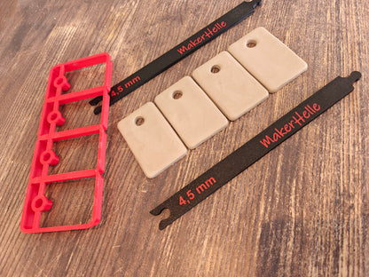 Udstikker til glasur prøver