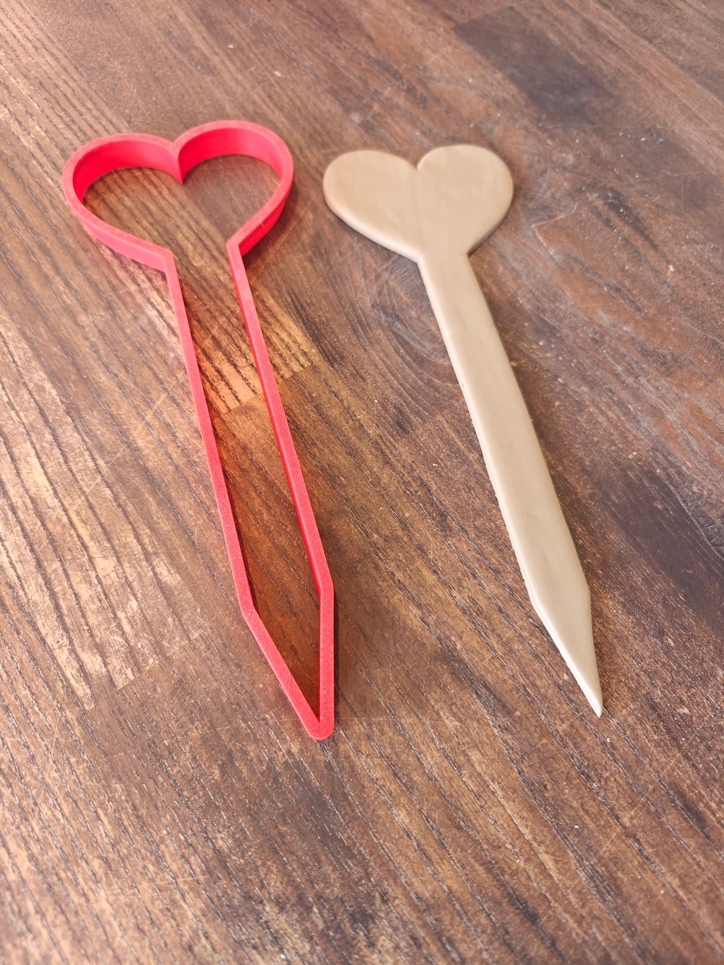 Cutter for ceramics - Flower stick Heart 