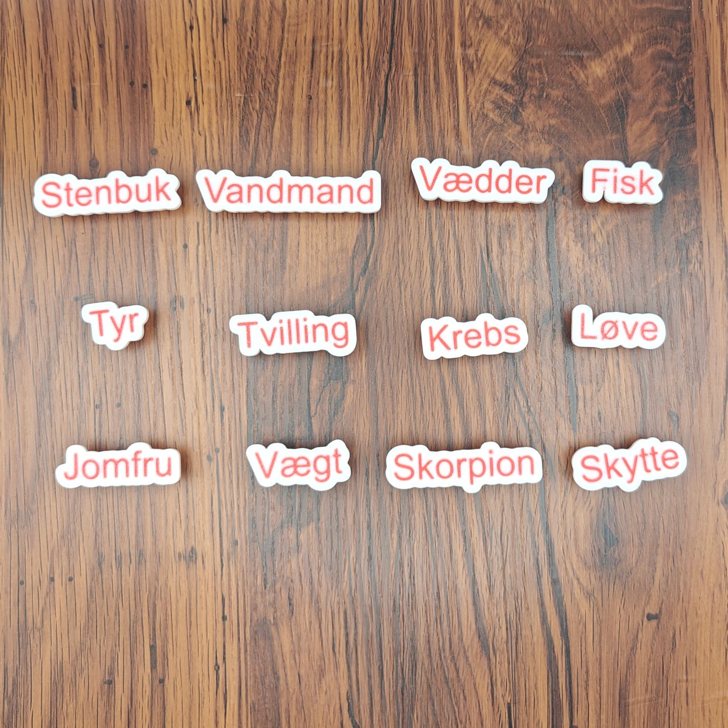 Stempel til keramik - Stjernetegn tekst