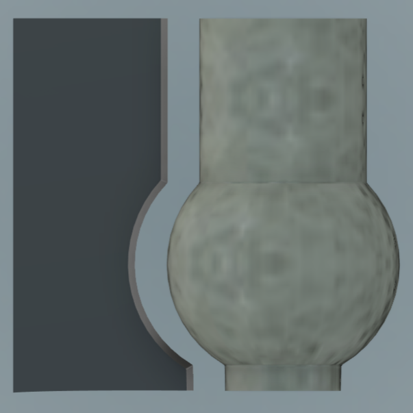 Ceramic Rib - Round Flask 