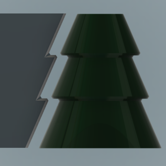 Ceramic Rib - Christmas Tree with Sharp Edges 