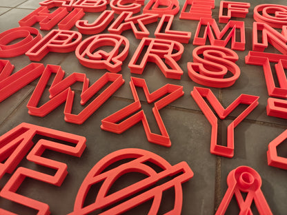 Cutter for ceramics - Alphabet 10 cm 